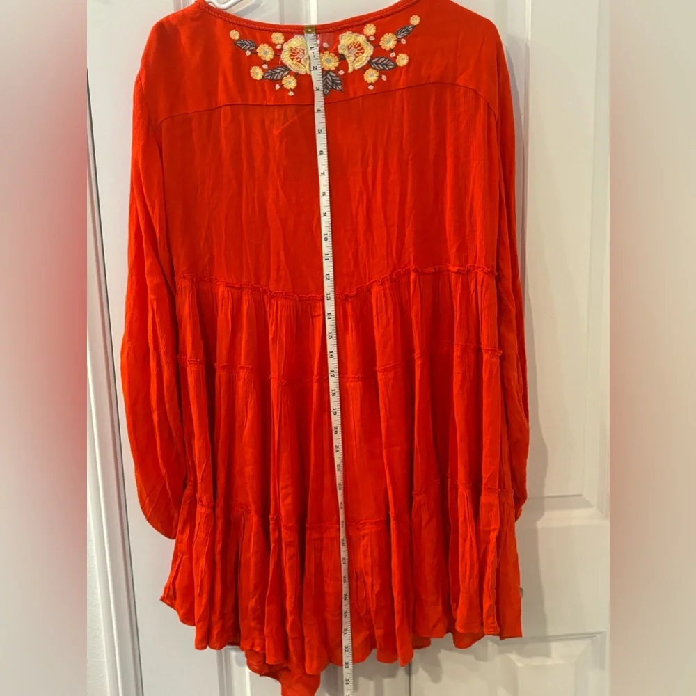 Free People Spelled On You Embroidered Floral Lightweight Loose Fit Mini Dress - Picture 4 of 10
